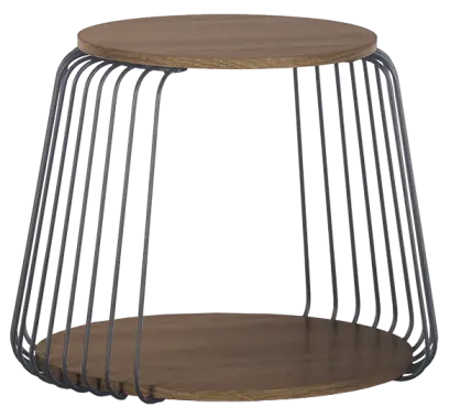 ROUND 50, konferenční stolek, kostra černá, ořech